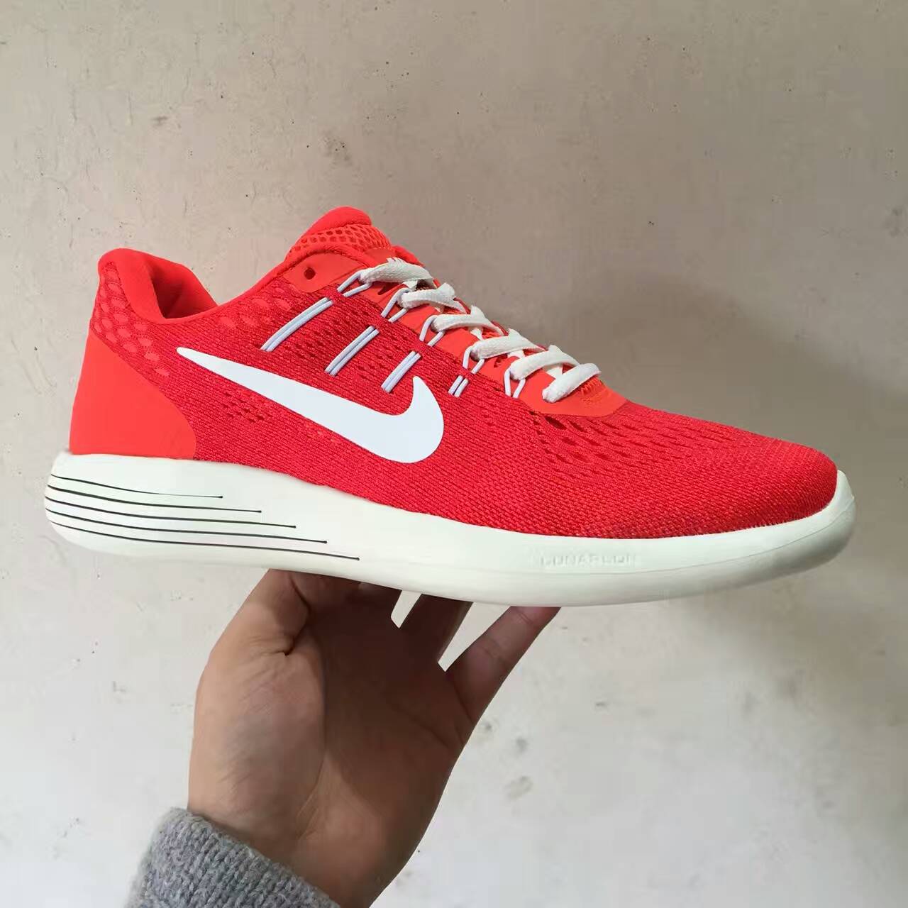 Nike Lunar GLIDE8 SP Red White Shoes - Click Image to Close